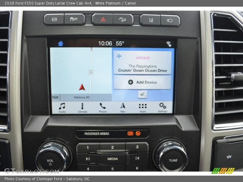 White Platinum / Camel 2018 Ford F350 Super Duty Lariat Crew Cab 4x4