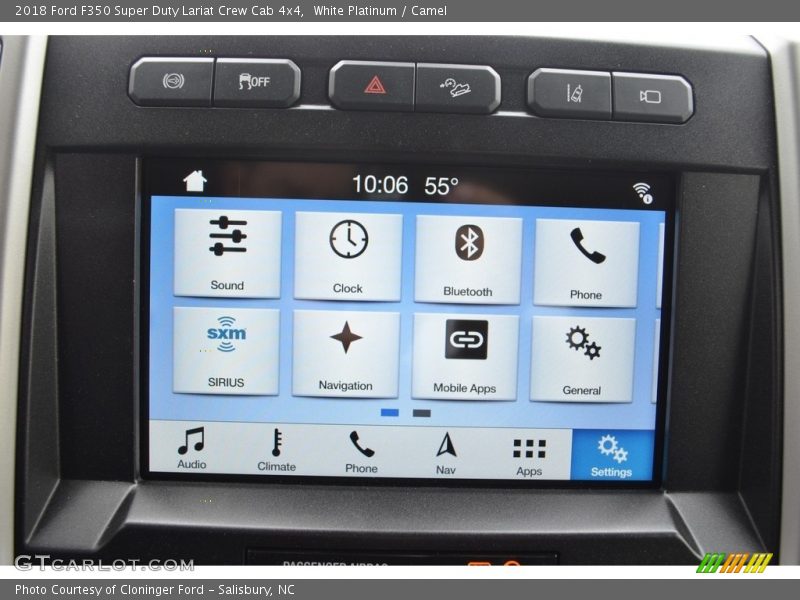 White Platinum / Camel 2018 Ford F350 Super Duty Lariat Crew Cab 4x4