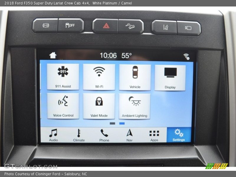 White Platinum / Camel 2018 Ford F350 Super Duty Lariat Crew Cab 4x4