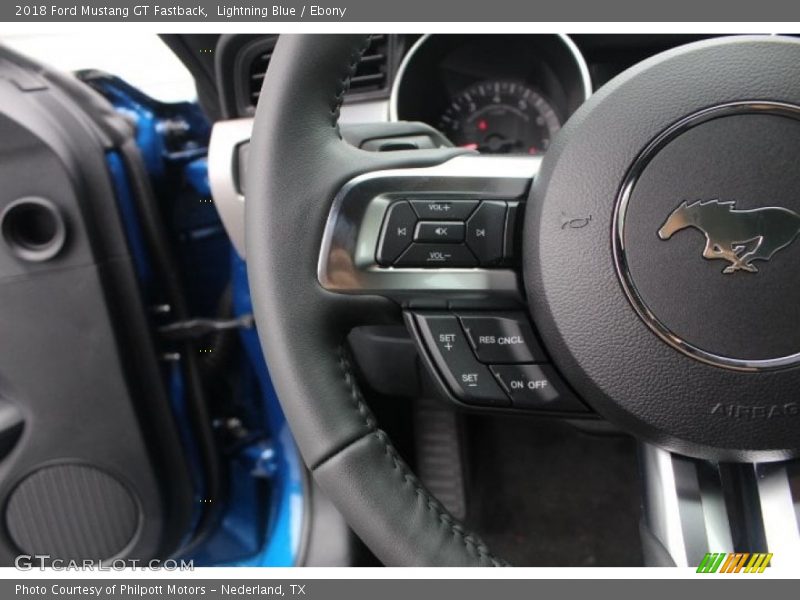 Lightning Blue / Ebony 2018 Ford Mustang GT Fastback