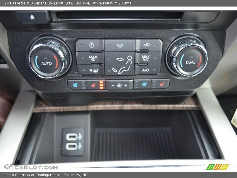 White Platinum / Camel 2018 Ford F350 Super Duty Lariat Crew Cab 4x4