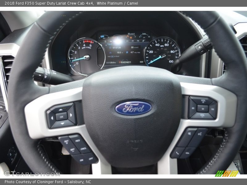 White Platinum / Camel 2018 Ford F350 Super Duty Lariat Crew Cab 4x4