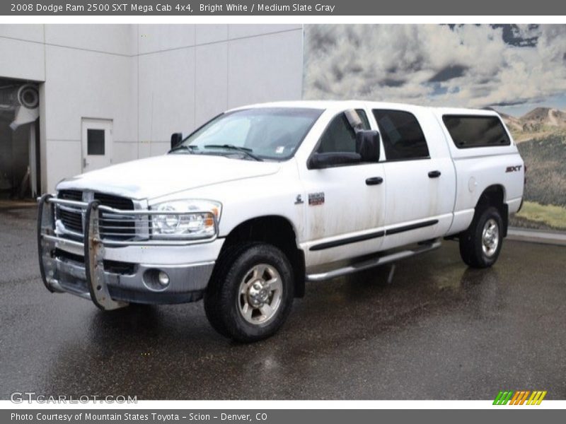 Bright White / Medium Slate Gray 2008 Dodge Ram 2500 SXT Mega Cab 4x4