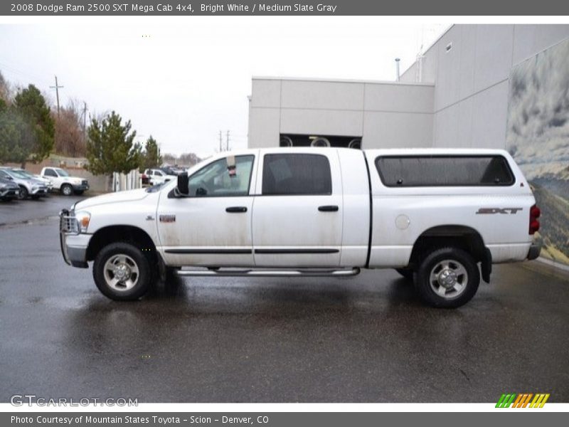 Bright White / Medium Slate Gray 2008 Dodge Ram 2500 SXT Mega Cab 4x4