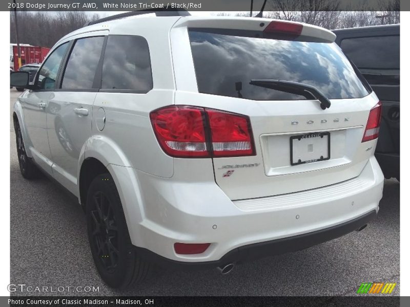 White Noise Tri-Coat / Black/Red 2018 Dodge Journey GT AWD