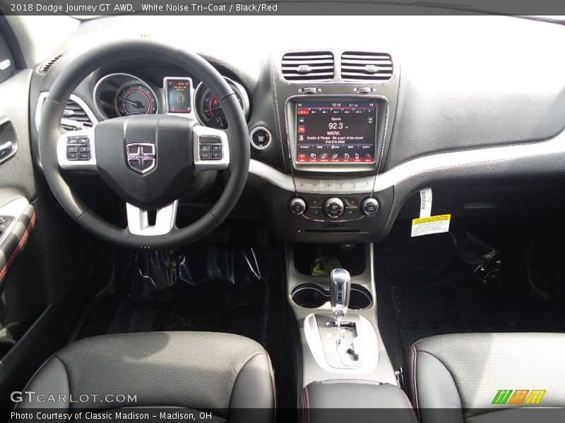 White Noise Tri-Coat / Black/Red 2018 Dodge Journey GT AWD