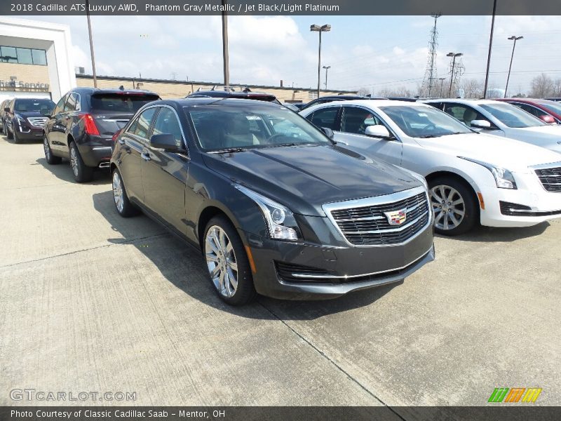 Phantom Gray Metallic / Jet Black/Light Platinum 2018 Cadillac ATS Luxury AWD