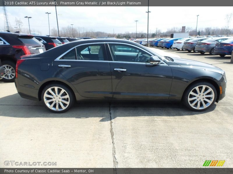 Phantom Gray Metallic / Jet Black/Light Platinum 2018 Cadillac ATS Luxury AWD
