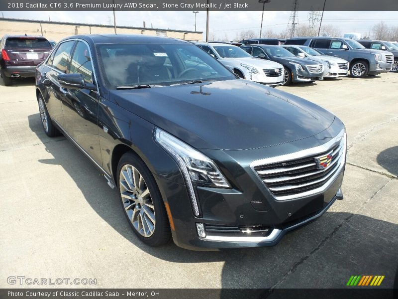 Stone Gray Metallic / Jet Black 2018 Cadillac CT6 3.6 Premium Luxury AWD Sedan