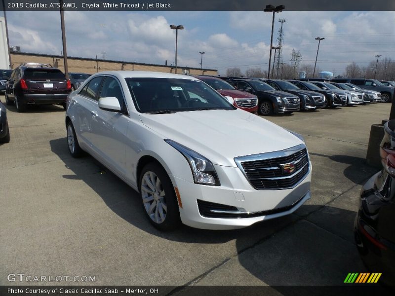 Crystal White Tricoat / Jet Black 2018 Cadillac ATS AWD