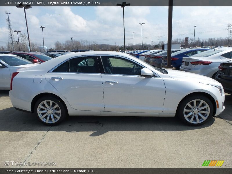 Crystal White Tricoat / Jet Black 2018 Cadillac ATS AWD