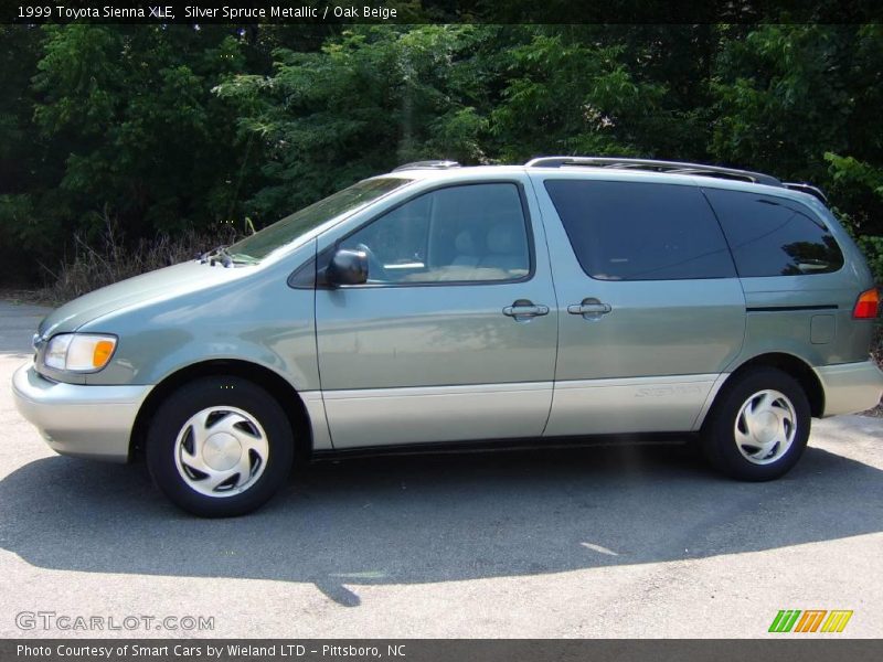 Silver Spruce Metallic / Oak Beige 1999 Toyota Sienna XLE