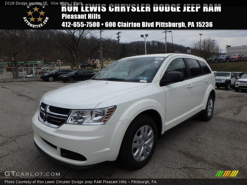 Vice White / Black 2018 Dodge Journey SE