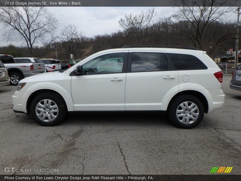 Vice White / Black 2018 Dodge Journey SE