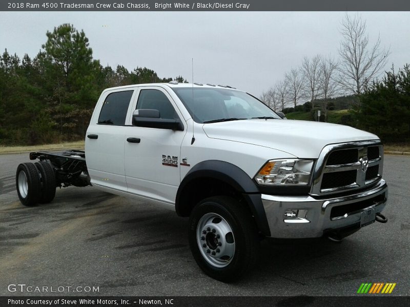Bright White / Black/Diesel Gray 2018 Ram 4500 Tradesman Crew Cab Chassis