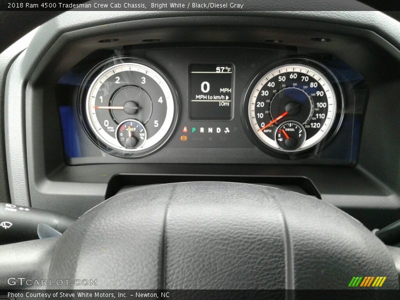 Bright White / Black/Diesel Gray 2018 Ram 4500 Tradesman Crew Cab Chassis