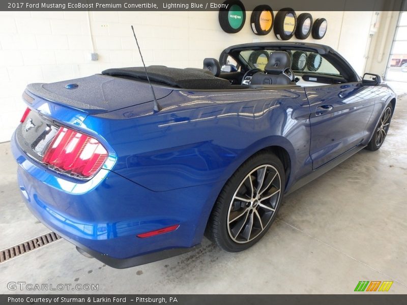 Lightning Blue / Ebony 2017 Ford Mustang EcoBoost Premium Convertible