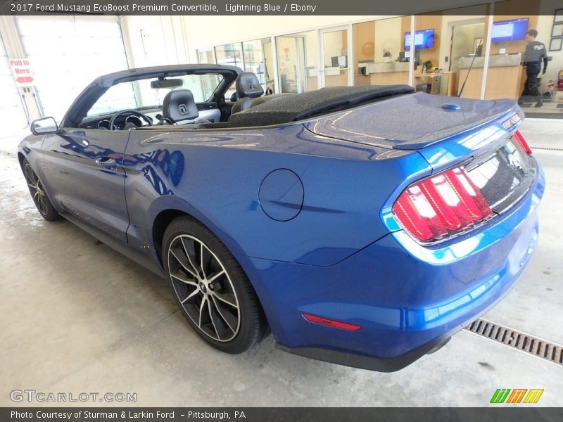 Lightning Blue / Ebony 2017 Ford Mustang EcoBoost Premium Convertible