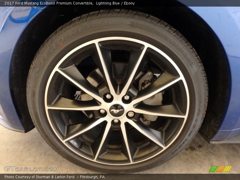 Lightning Blue / Ebony 2017 Ford Mustang EcoBoost Premium Convertible