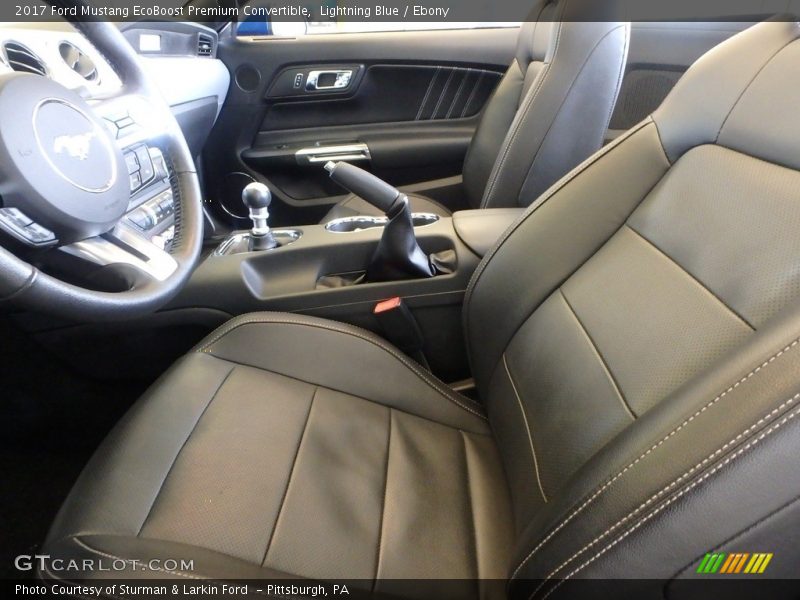Lightning Blue / Ebony 2017 Ford Mustang EcoBoost Premium Convertible
