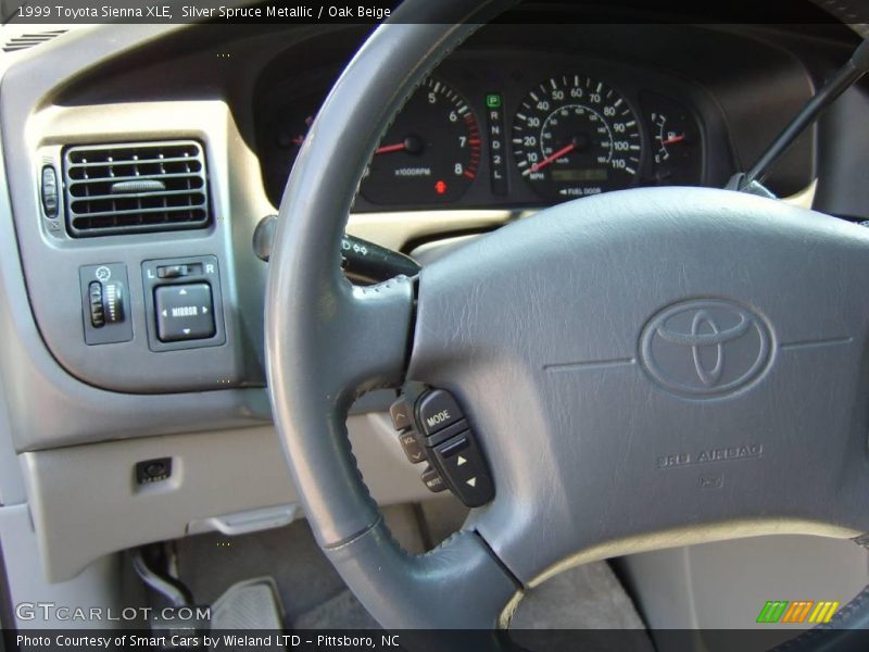 Silver Spruce Metallic / Oak Beige 1999 Toyota Sienna XLE