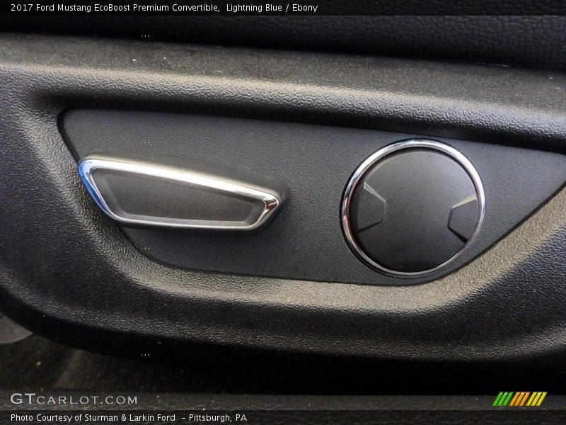 Lightning Blue / Ebony 2017 Ford Mustang EcoBoost Premium Convertible