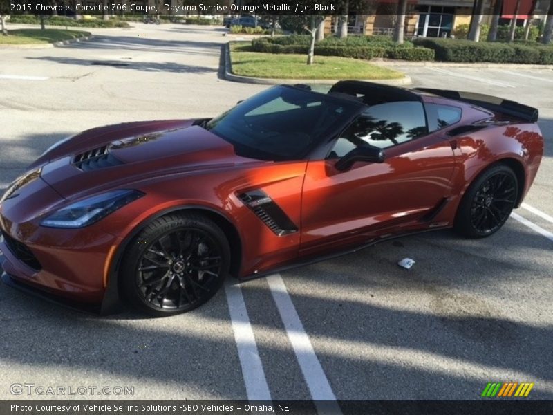 Daytona Sunrise Orange Metallic / Jet Black 2015 Chevrolet Corvette Z06 Coupe
