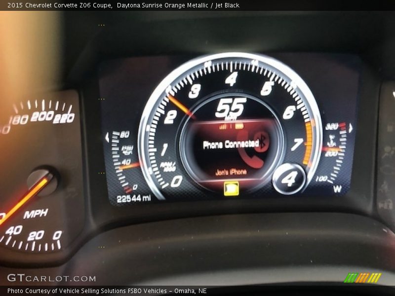 Daytona Sunrise Orange Metallic / Jet Black 2015 Chevrolet Corvette Z06 Coupe