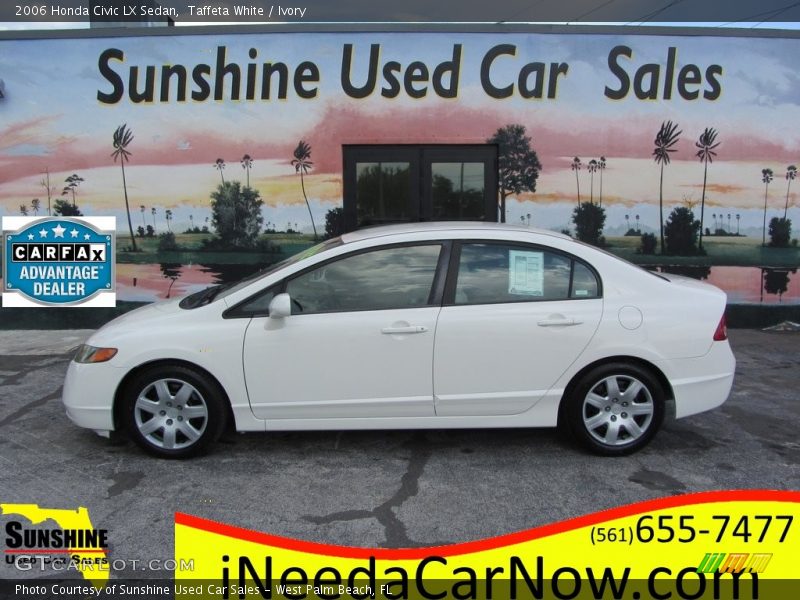 Taffeta White / Ivory 2006 Honda Civic LX Sedan