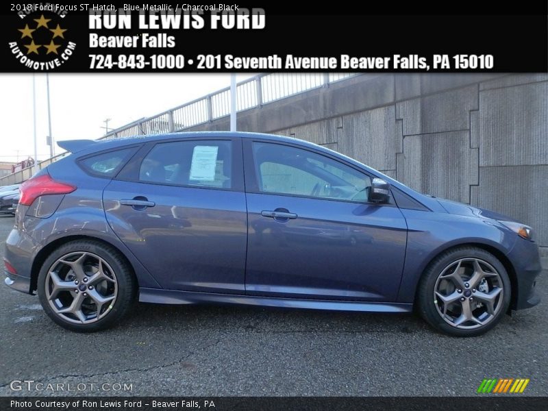 Blue Metallic / Charcoal Black 2018 Ford Focus ST Hatch