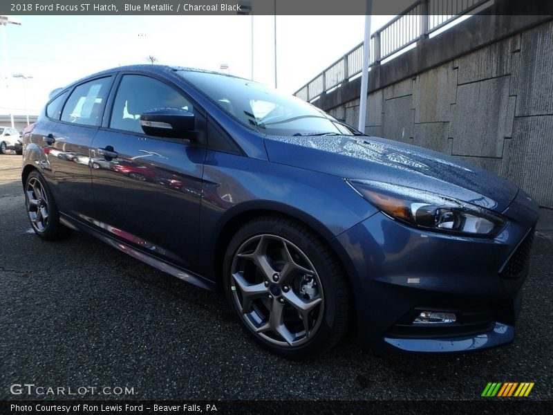 Blue Metallic / Charcoal Black 2018 Ford Focus ST Hatch