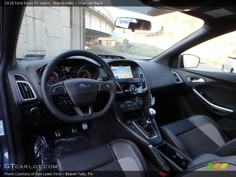 Blue Metallic / Charcoal Black 2018 Ford Focus ST Hatch