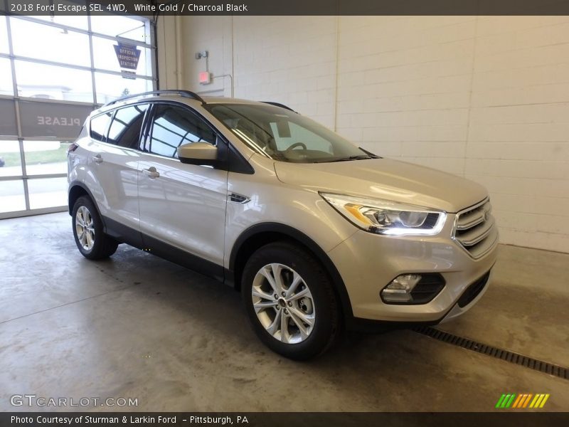 White Gold / Charcoal Black 2018 Ford Escape SEL 4WD