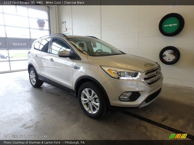 White Gold / Charcoal Black 2018 Ford Escape SEL 4WD