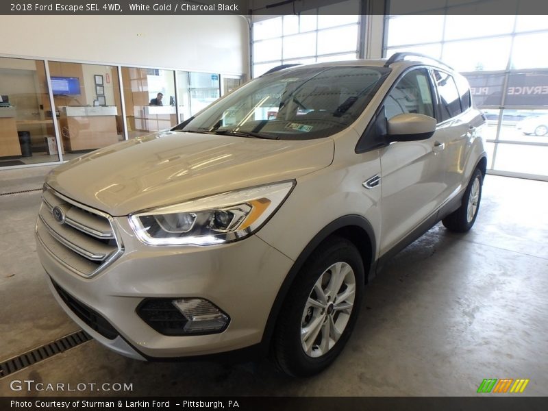 White Gold / Charcoal Black 2018 Ford Escape SEL 4WD