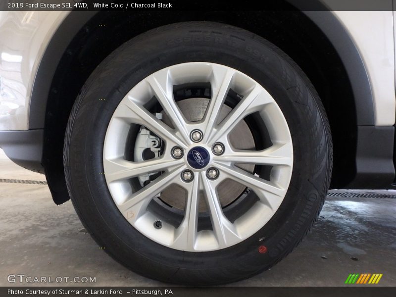 White Gold / Charcoal Black 2018 Ford Escape SEL 4WD