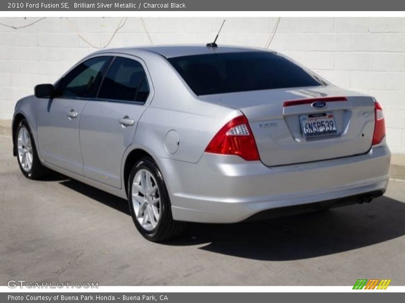 Brilliant Silver Metallic / Charcoal Black 2010 Ford Fusion SE