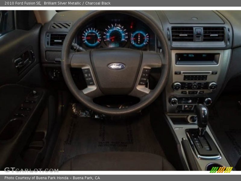 Brilliant Silver Metallic / Charcoal Black 2010 Ford Fusion SE