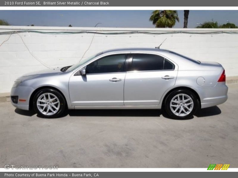 Brilliant Silver Metallic / Charcoal Black 2010 Ford Fusion SE