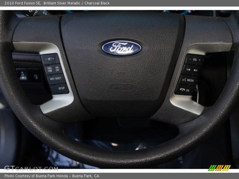 Brilliant Silver Metallic / Charcoal Black 2010 Ford Fusion SE