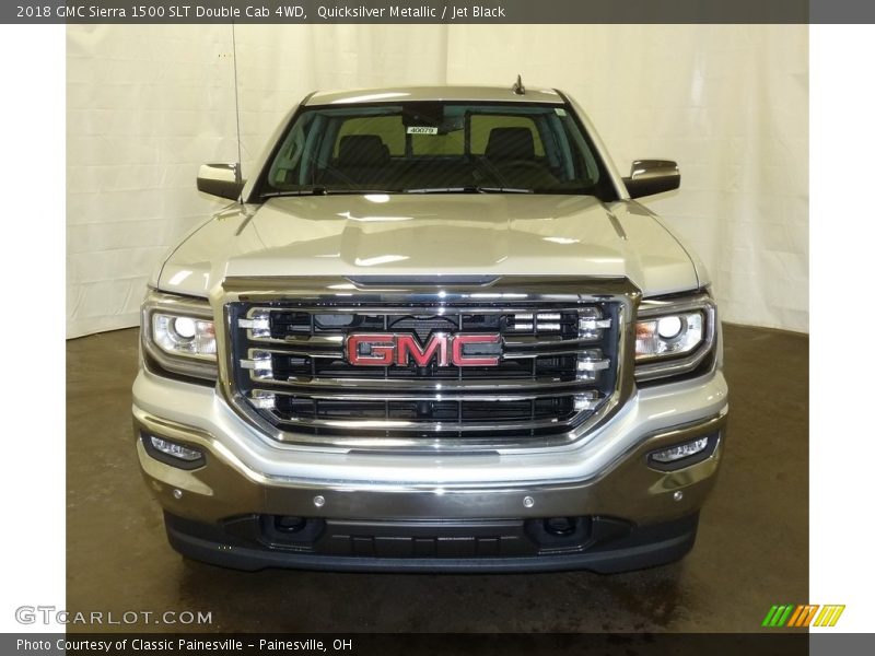 Quicksilver Metallic / Jet Black 2018 GMC Sierra 1500 SLT Double Cab 4WD