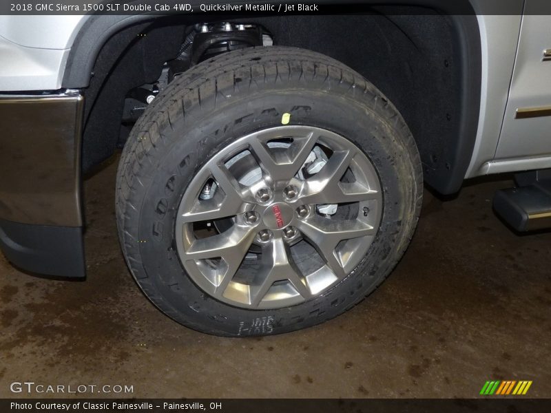Quicksilver Metallic / Jet Black 2018 GMC Sierra 1500 SLT Double Cab 4WD
