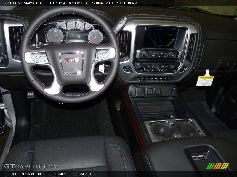 Quicksilver Metallic / Jet Black 2018 GMC Sierra 1500 SLT Double Cab 4WD