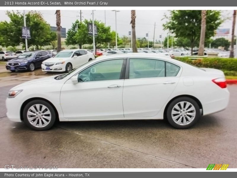 White Orchid Pearl / Gray 2013 Honda Accord EX-L Sedan