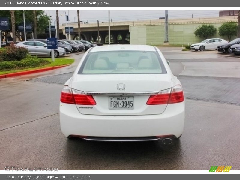 White Orchid Pearl / Gray 2013 Honda Accord EX-L Sedan