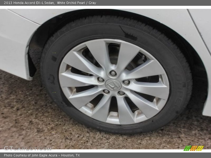 White Orchid Pearl / Gray 2013 Honda Accord EX-L Sedan