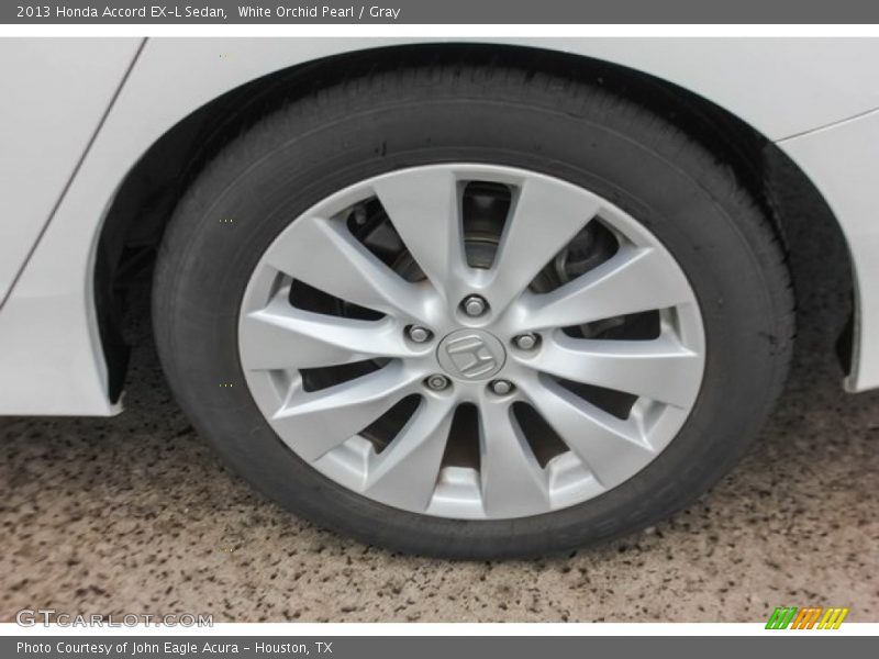 White Orchid Pearl / Gray 2013 Honda Accord EX-L Sedan