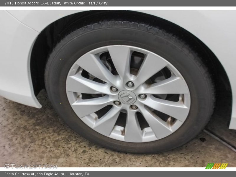 White Orchid Pearl / Gray 2013 Honda Accord EX-L Sedan