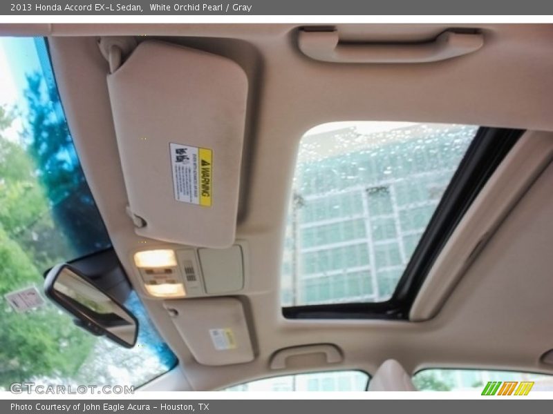 White Orchid Pearl / Gray 2013 Honda Accord EX-L Sedan