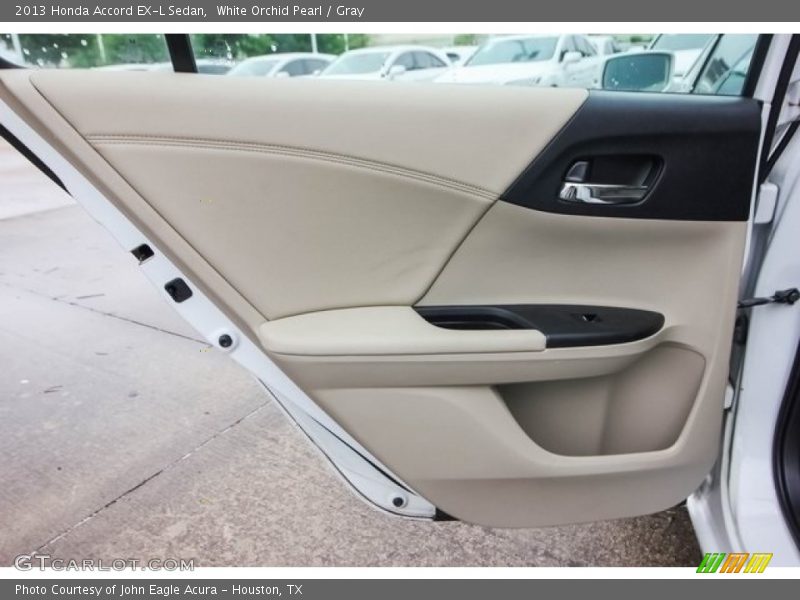 White Orchid Pearl / Gray 2013 Honda Accord EX-L Sedan